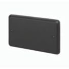 MK Contoura 2-Gang Blanking Plate Black