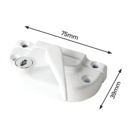 Smith & Locke Window Fastener Polished Chrome 64mm x 32mm