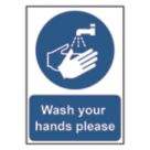 Essentials "Wash Your Hands Please" Sign 210mm x 148mm
