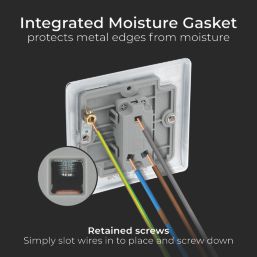 British General Nexus Metal 20A 16AX 1-Gang 2-Way Light Switch  Polished Chrome