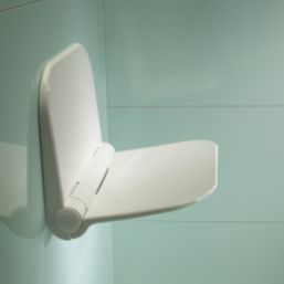 Wall-Mounted Shower Seat White