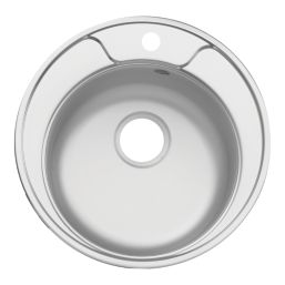 Quimby 1 Bowl  Satin Stainless Steel Sink 490mm x 490mm