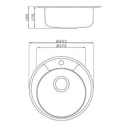 Quimby 1 Bowl  Satin Stainless Steel Sink 490mm x 490mm