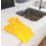 L-PRO Extra Life  Rubber Gloves Yellow Large 5 Pairs