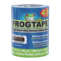 Frogtape  Painters Pro Grade 14-Day Masking Tape 55m x 36mm 4 Pack