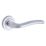 Smith & Locke Corfe Fire Rated Lever on Rose Door Handles Pair Satin Chrome