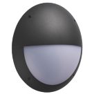 LAP  Outdoor Round LED Bulkhead Matt Black 12W 1000lm