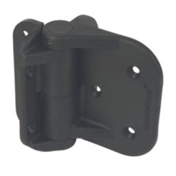 GateMate Black Straight Offset Self Closing Hinges 108mm x 4" x 110mm 2 Pack