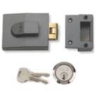 Yale 81  Roller Bolt Nightlatch Dark Metal Grey / Satin Chrome 60mm Backset