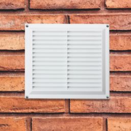 Map Vent Fixed Louvre with Flyscreen Vent White 229mm x 229mm
