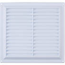 Map Vent Fixed Louvre Vent with Flyscreen White 229 x 229mm