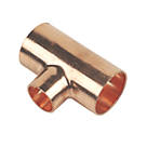 Flomasta  Copper End Feed Reducing Tees 22mm x 22mm x 15mm 10 Pack