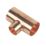 Flomasta  Copper End Feed Reducing Tees 22mm x 22mm x 15mm 10 Pack