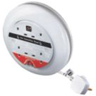 Masterplug SATT0413/4W-XD 13A 4-Gang 4m  Cassette Reel 240V