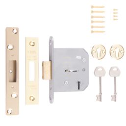 ERA  5 Lever Brass Mortice Deadlock 76mm Case - 56mm Backset