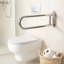 Swirl Adapt+ Household Folding Grab Rail Polished Chrome 618mm x 250mm x 32mm