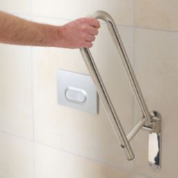 Swirl Adapt+ Household Folding Grab Rail Polished Chrome 618mm x 250mm x 32mm