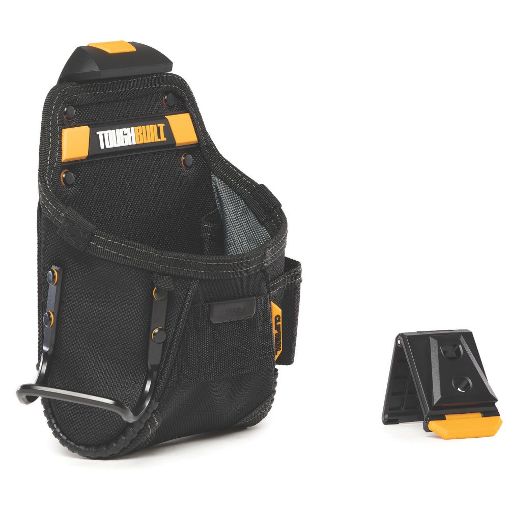 Toughbuilt ClipTech Project Pouch with Hammer Loop Black - Screwfix
