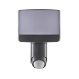 Lutec Sunshine Outdoor LED Solar-Powered Floodlight With PIR Sensor Dark Grey 500lm