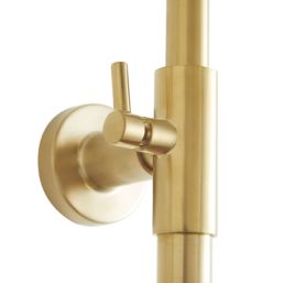 Highlife Bathrooms Spey Rear-Fed Exposed Brushed Brass Thermostatic Shower