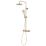 Highlife Bathrooms Spey Rear-Fed Exposed Brushed Brass Thermostatic Shower