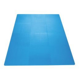Essentials  Interlocking Floor Tiles Blue 20mm 12 Pack