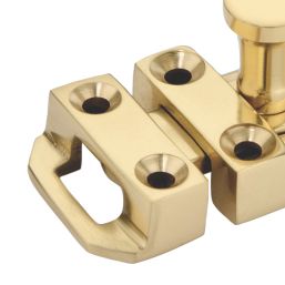 Smith & Locke Flat Door Bolt Polished Brass 40mm