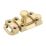 Smith & Locke Flat Door Bolt Polished Brass 40mm