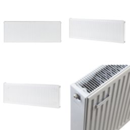 Flomasta 500mm x 1400mm 7030BTU White Type 22 Convector Radiator