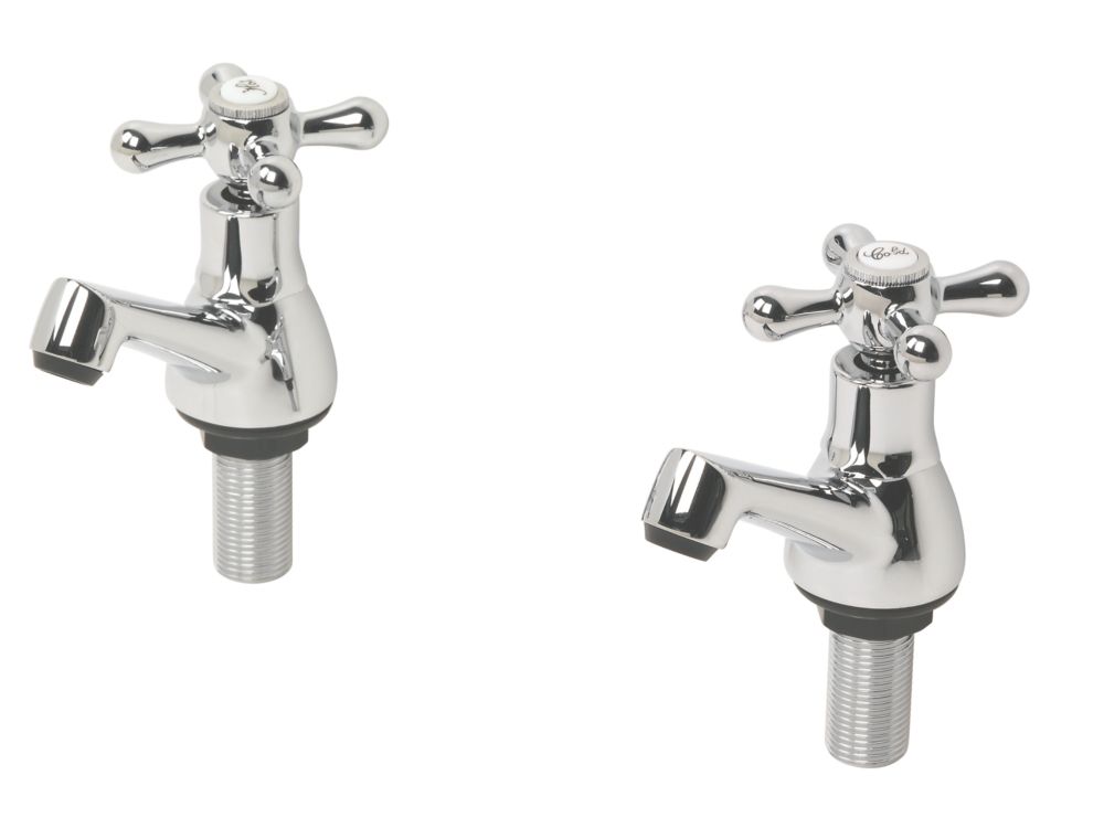 Swirl Traditional Bathroom Basin Taps Chrome 1 Pair Screwfix