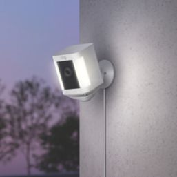 Ring Spotlight Cam Plus White Wireless 1080p Outdoor Smart Camera with Spotlight & PIR Sensor