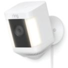 Ring Spotlight Cam Plus White Wireless 1080p Outdoor Smart Camera with Spotlight & PIR Sensor