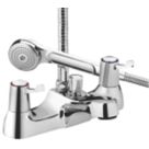 Bristan Lever Chrome 95mm Deck Mounted Dual Control Manual Shower Mixer Tap