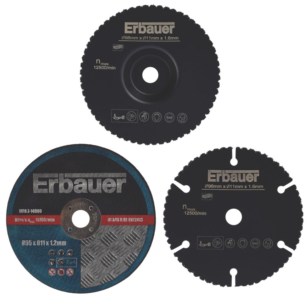 Erbauer Wood/Metal/Plastic Mini Saw Blades 11mm Bore 3 Piece Set Screwfix