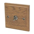 Varilight  10AX 1-Gang 2-Way Toggle Switch  Medium Oak