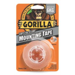 Gorilla Glue  Double-Sided Mounting Tape Crystal Clear 1.5m x 25mm