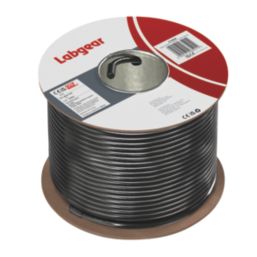 Labgear RG6 Black 1-Core Round Coaxial Cable 100m Drum