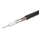Labgear RG6 Black 1-Core Round Coaxial Cable 100m Drum
