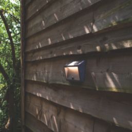 Lutec Linko Outdoor LED Solar Wall Light With PIR Sensor Dark Grey 900lm