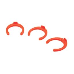 FloPlast FloFit+ Plastic Collet Clips Red 15mm 50 Pack