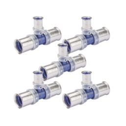 Wavin Tigris K5 Multi-Layer Composite Press-Fit Reducing Tees 25mm x 16mm x 25mm 5 Pack