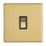 Contactum Lyric 10AX 1-Gang Intermediate Switch Brushed Brass with Black Inserts