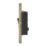 Contactum Lyric 10AX 1-Gang Intermediate Switch Brushed Brass with Black Inserts