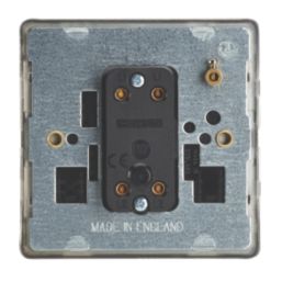 Contactum Lyric 10AX 1-Gang Intermediate Switch Brushed Brass with Black Inserts