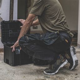 DEWALT Memphis Work Trousers Grey/Black 36" W 33" L