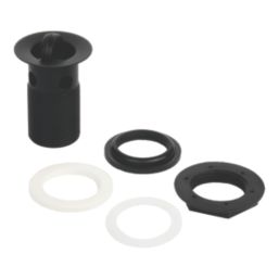 Flomasta Slotted Captive Basin Waste Matt Black 66mm