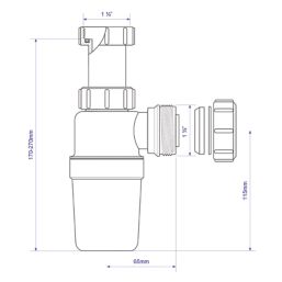 McAlpine CAA10 Bottle Trap Chrome-Plated 32mm