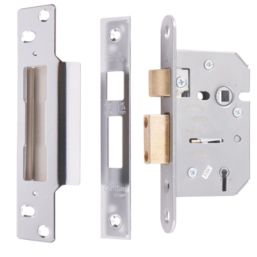 ERA  5 Lever Chrome Mortice Sashlock 64mm Case - 44mm Backset