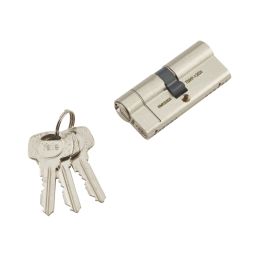 Yale Fire Rated 1 Star 6-Pin Euro Cylinder 40-45 (85mm) Satin Nickel