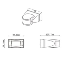 LAP Molly Outdoor White PIR Motion Sensor 180°